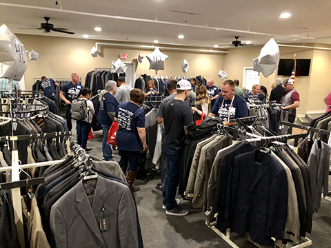 Volunteer for suits for soldiers