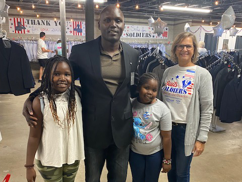 Volunteer for suits for soldiers